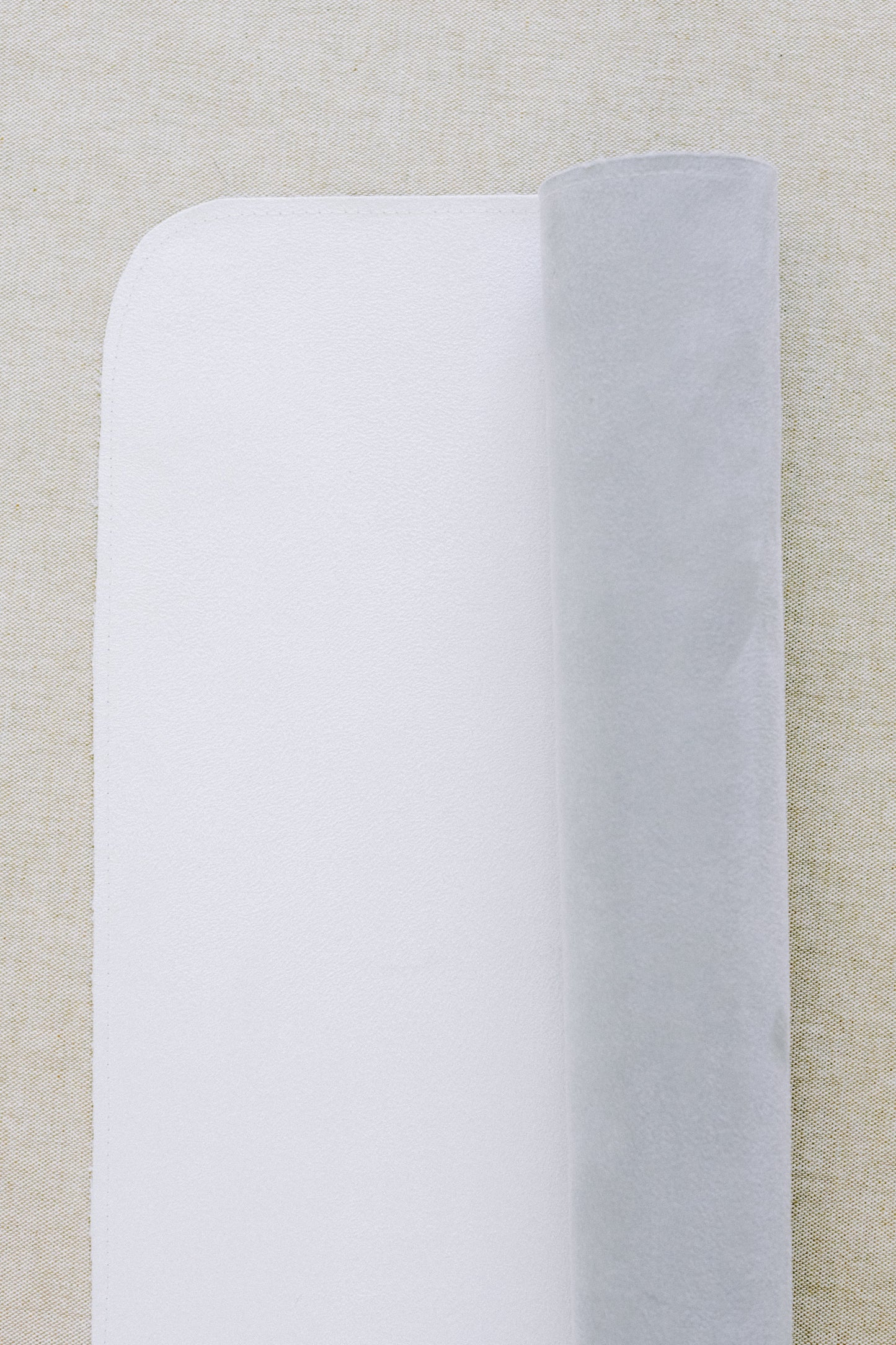 Surface flatlay suédine réversible Blanc/Gris