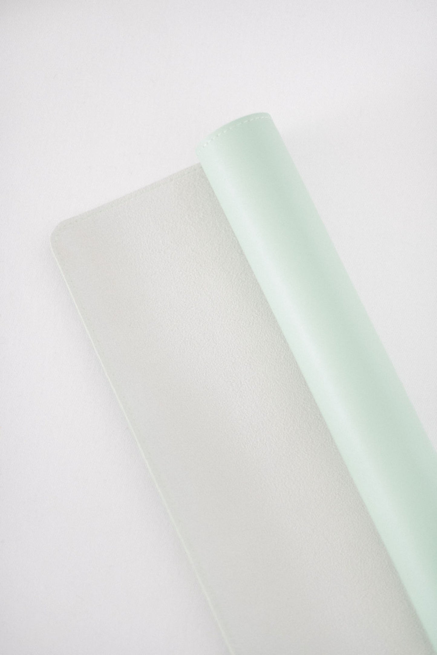 Surface flatlay suédine similicuir - Vert d'eau