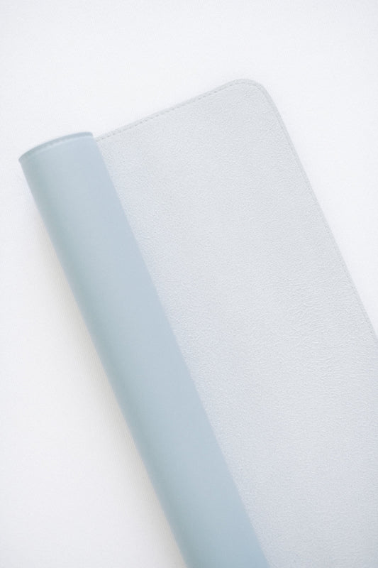 Surface flatlay suédine similicuir - Bleu